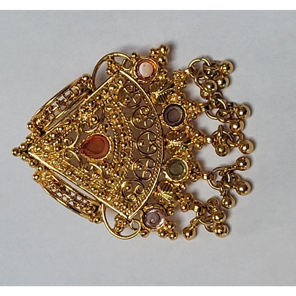 Gold Pendant with Colorful Glass - Picture 11 of 11